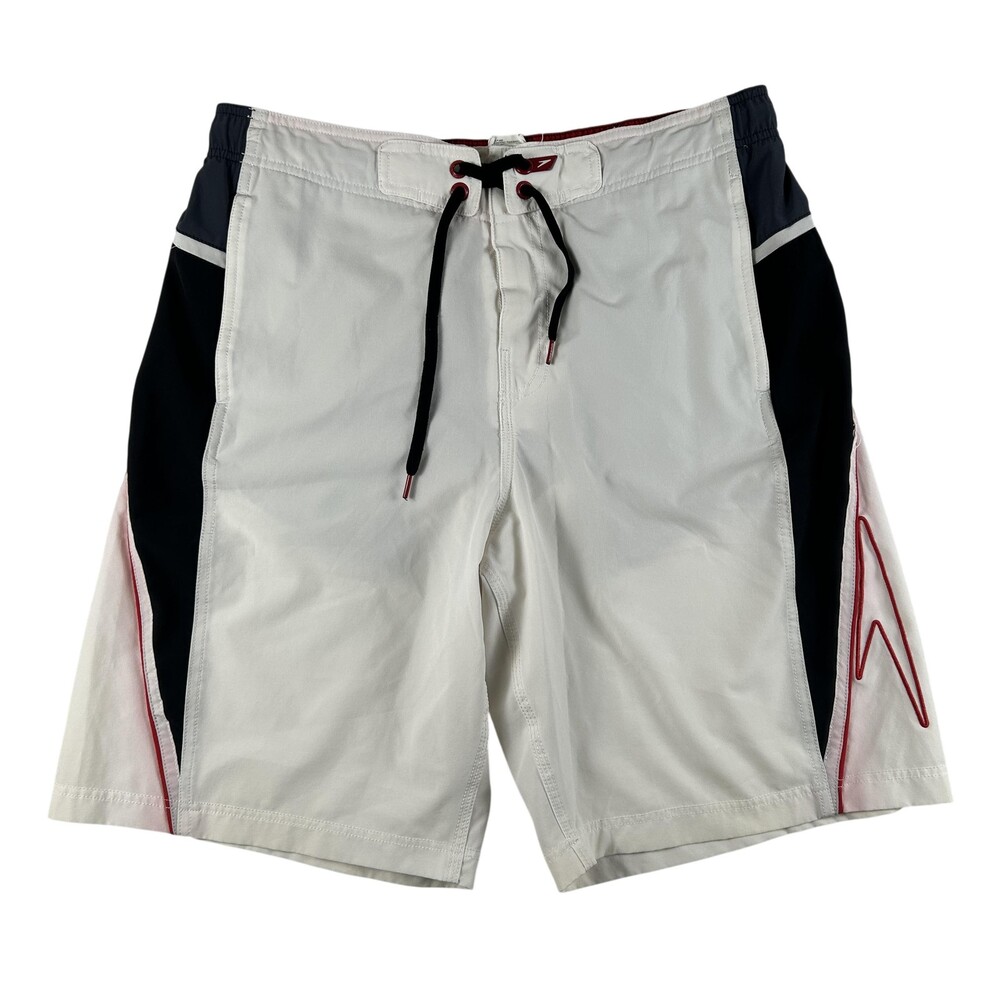 Vintage Speedo Swim Trunks Mens Large Colorblock Lined Board Shorts Drawstring